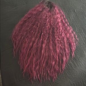 Vibrant Pink Curly Hair Extension